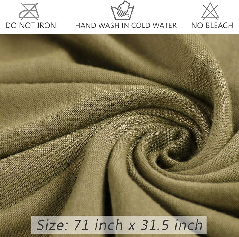 PWEOUKE Head Wraps for Black Women African Head Wrap Lightweight for Women Long Plain Turban Hair Scarf Scarves - Image 2